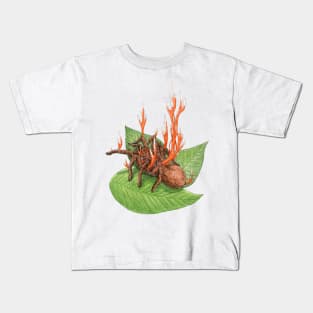 Cordyceps Tarantula (Cordyceps caloceroides) Kids T-Shirt